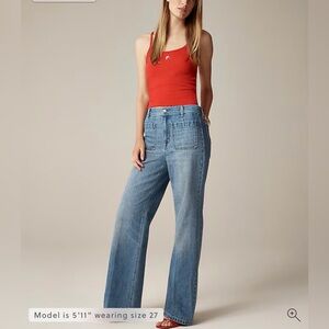 J CREW SIZE 28 Rouje‎ X J.Crew Marin high-rise flare jean CN457